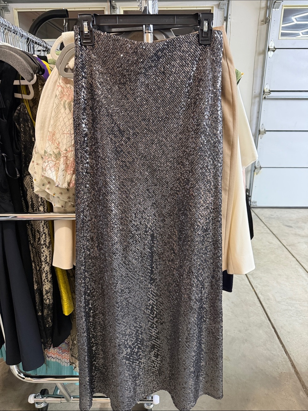 Enza Costa Full Length Sequin Maxi Dress